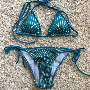Charlie by MZ Charlie Deco Foil Bikini Size S/P